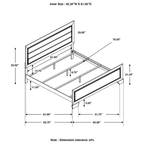 Kauffman Brown Queen Bed Fashion