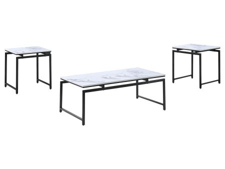 Clark White 3 Pc Coffee Table Set For Cheap