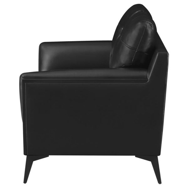 Moira Black Loveseat Fashion