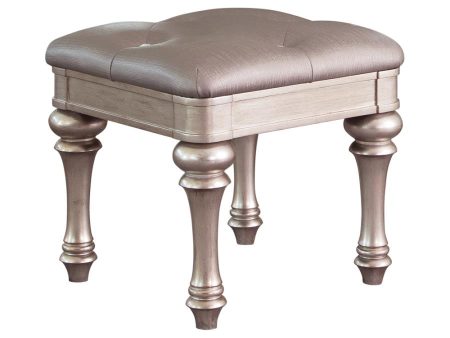 Bling Game Silver Vanity Stool Online Sale