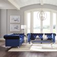 Bleker Blue 2 Pc Sofa Set For Sale