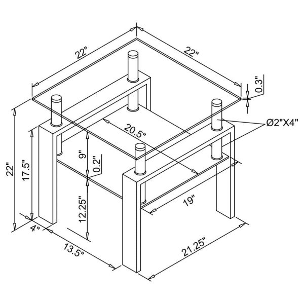 Dyer Black End Table For Cheap