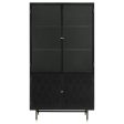 Santiago Black Tall Accent Cabinet For Discount