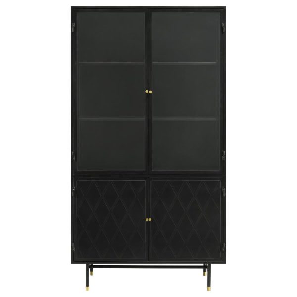 Santiago Black Tall Accent Cabinet For Discount