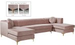 Graham Velvet 3pc. Sectional Sale