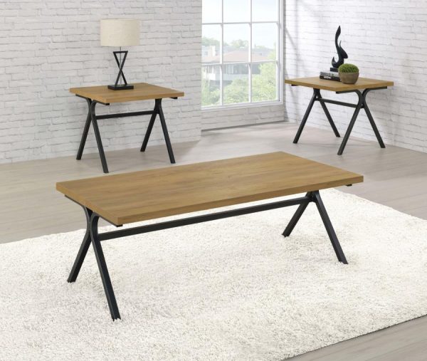 Colmar Brown 3 Pc Coffee Table Set on Sale