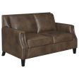 Leaton Brown Loveseat Online Hot Sale