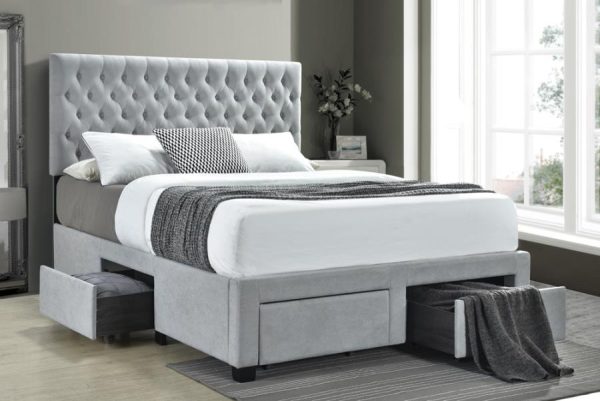 Soledad Grey Eastern King Storage Bed on Sale