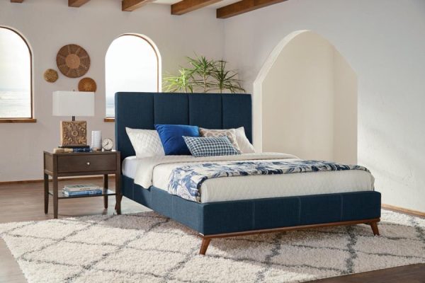 Charity Blue Eastern King Bed For Discount