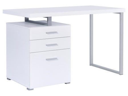 Brennan White Computer Desk Discount