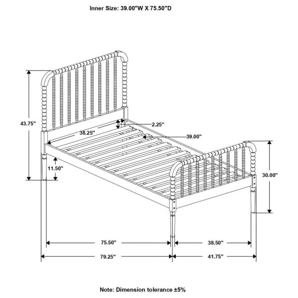 Jones White Twin Bed Discount