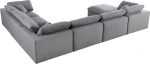 Serene Linen Deluxe Modular Down Filled Cloud-Like Comfort Overstuffed Reversible Sectional Cheap