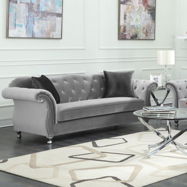 Frostine Silver Sofa Cheap