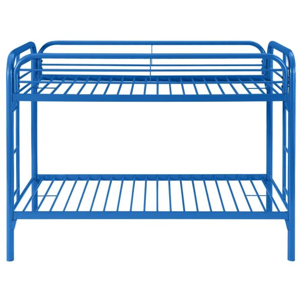 Morgan Blue Twin   Twin Bunk Bed Supply