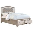 Bling Game Silver Eastern King Storage Bed For Discount