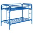 Morgan Blue Twin   Twin Bunk Bed Supply