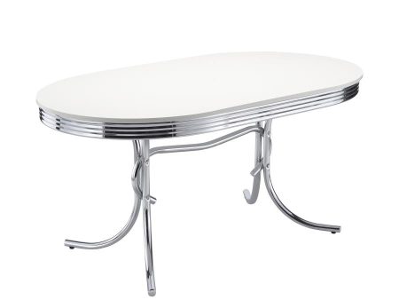 Retro White Dining Table on Sale