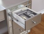 Leighton Silver Vanity Table & Stool Cheap