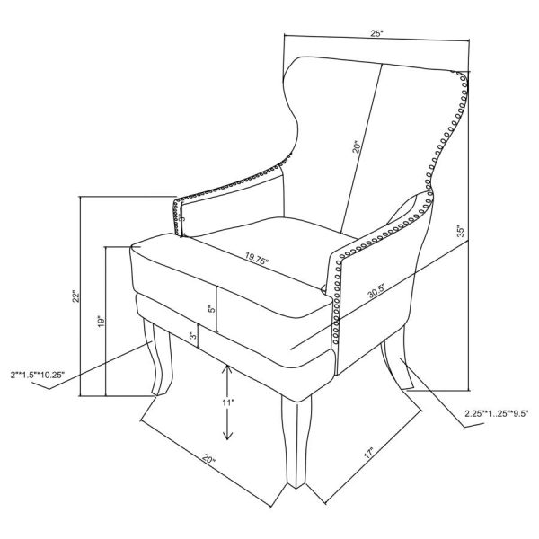 Trea Black Accent Chair Supply