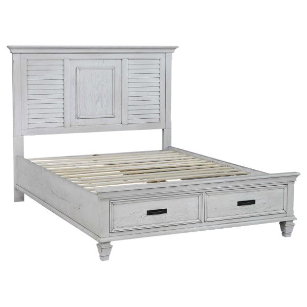 Franco Ivory Eastern King Storage Bed on Sale