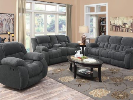 Weissman Grey 3 Pc Motion Sofa Set Online now