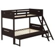 Littleton Brown Twin   Full Bunk Bed For Sale