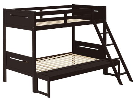 Littleton Brown Twin   Full Bunk Bed For Sale