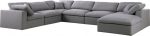 Serene Linen Deluxe Modular Down Filled Cloud-Like Comfort Overstuffed Reversible Sectional Cheap