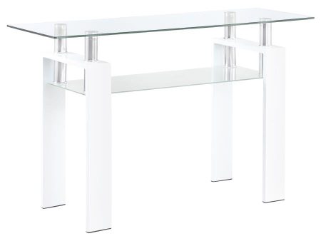 Dyer White Sofa Table For Cheap