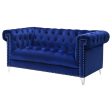 Bleker Blue Loveseat Discount