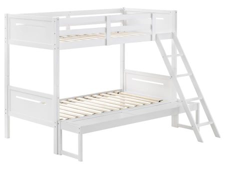 Littleton White Twin   Full Bunk Bed Supply