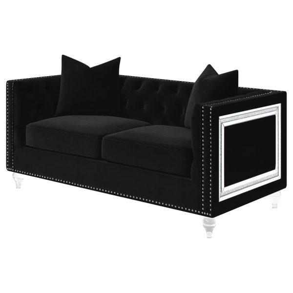 Delilah Black Loveseat For Discount