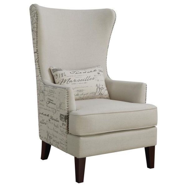 Pippin Beige Accent Chair For Discount