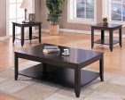 Brooks Brown 3 Pc Coffee Table Set Discount