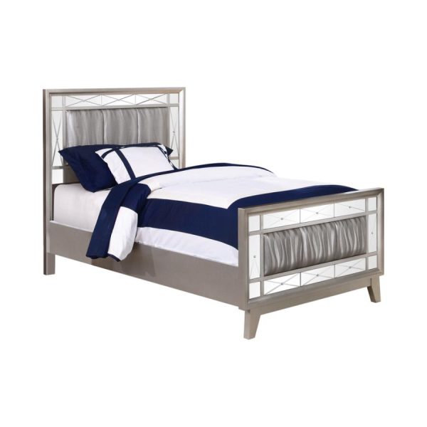 Leighton Silver Twin Bed For Discount