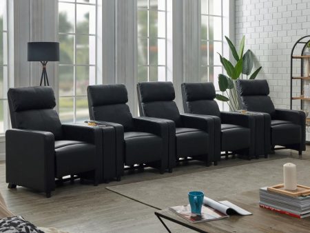 Toohey Black 7 Pc Theater Seating (5r) Online