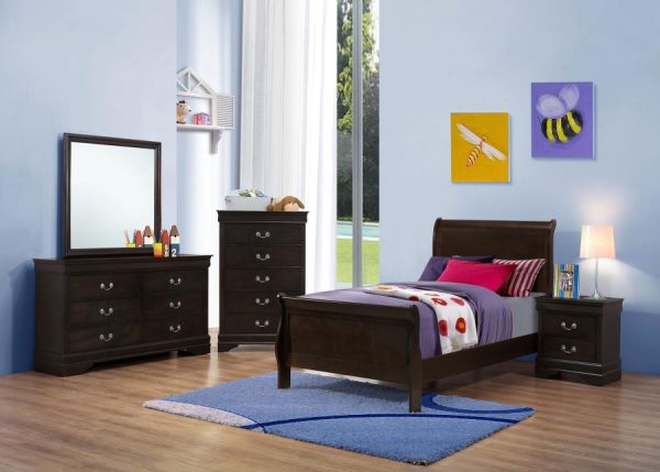 Louis Philippe Brown Twin Bed on Sale