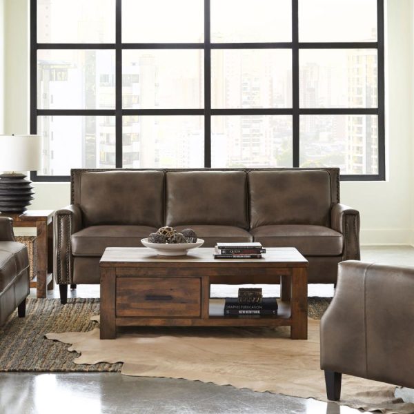 Leaton Brown Sofa Online now