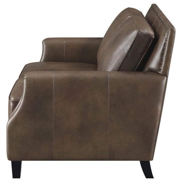 Leaton Brown Loveseat Online Hot Sale