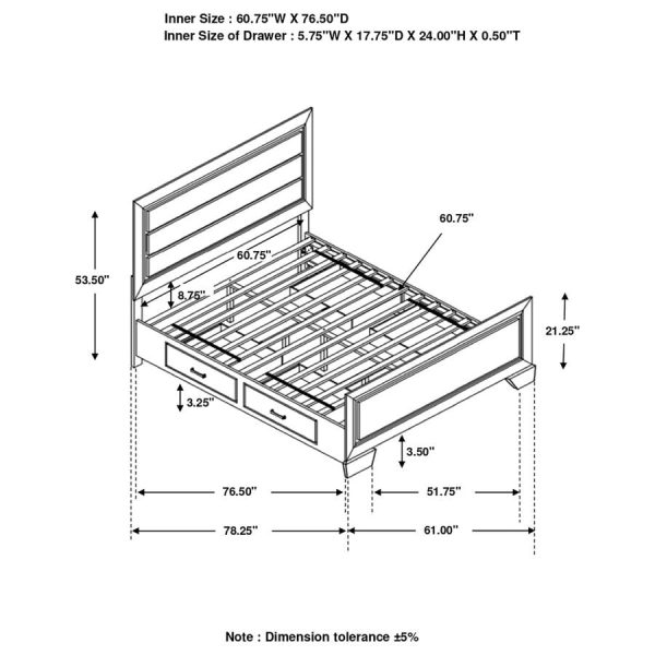 Kauffman Brown Queen Storage Bed Fashion