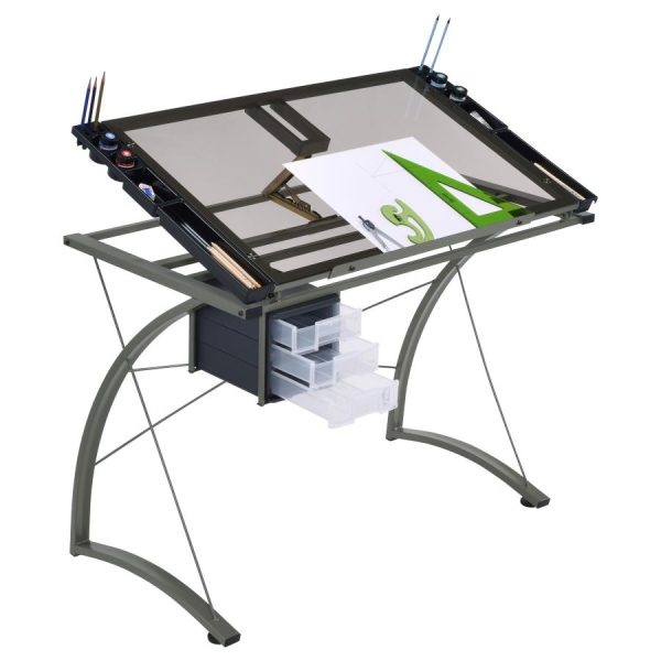 Melo Grey Drafting Desk Online Hot Sale