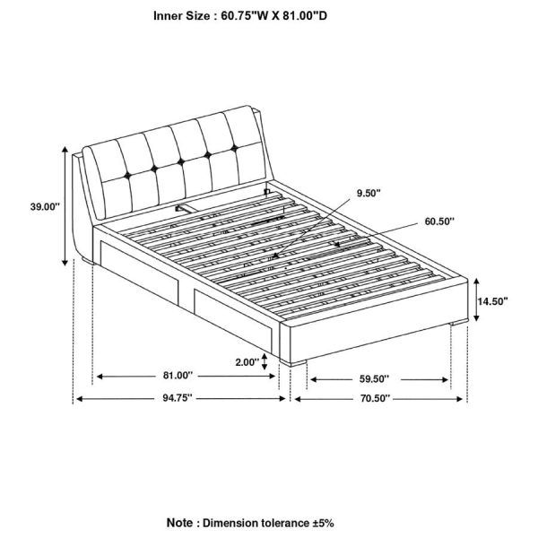 Fenbrook Grey Queen Storage Bed Fashion