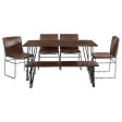 Topeka Brown 6 Pc Dining Set Supply