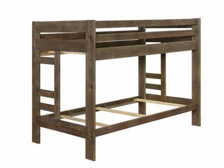 Wrangle Hill Grey Twin   Twin Bunk Bed Discount