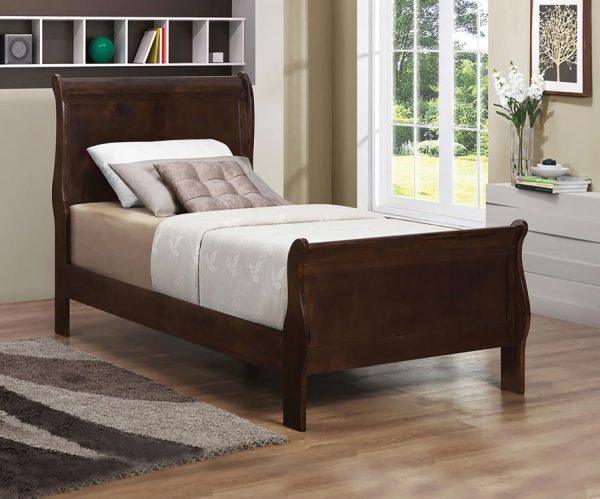 Louis Philippe Brown Twin Bed on Sale