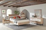 Marlow Brown Eastern King Bed 4 Pc Set Cheap