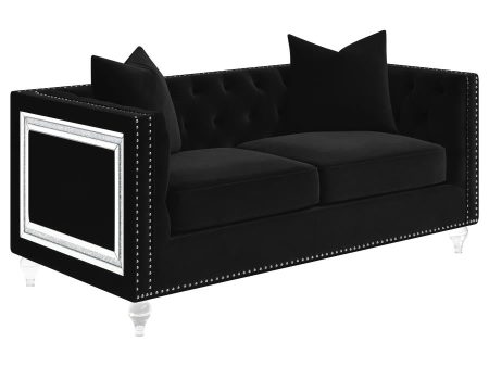 Delilah Black Loveseat For Discount