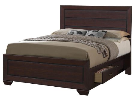 Kauffman Brown Queen Storage Bed Fashion