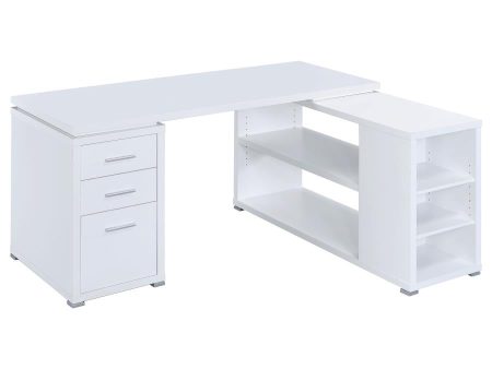 Yvette White L-shape Desk Online Hot Sale