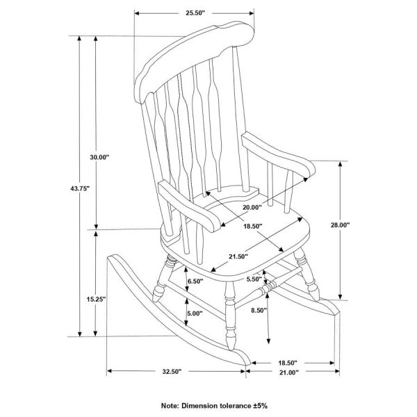 Gina White Rocking Chair For Discount